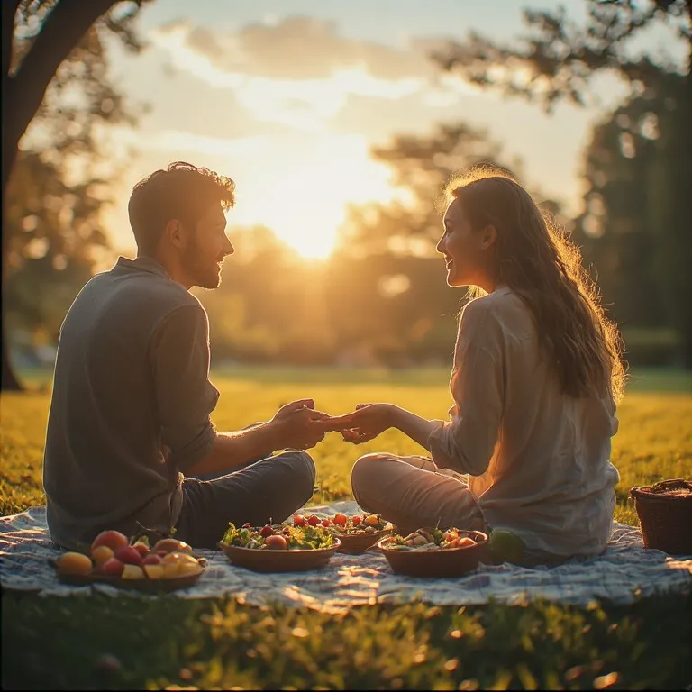 Couple préparant ensemble des aliments apaisants et colorés pour une alimentation anti-stress équilibrée